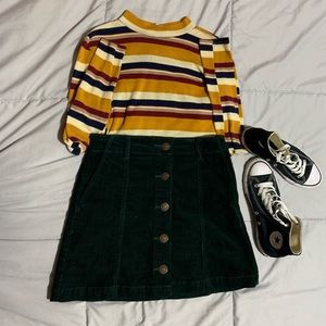 Hunter green forever 21 Corduroy mini skirt